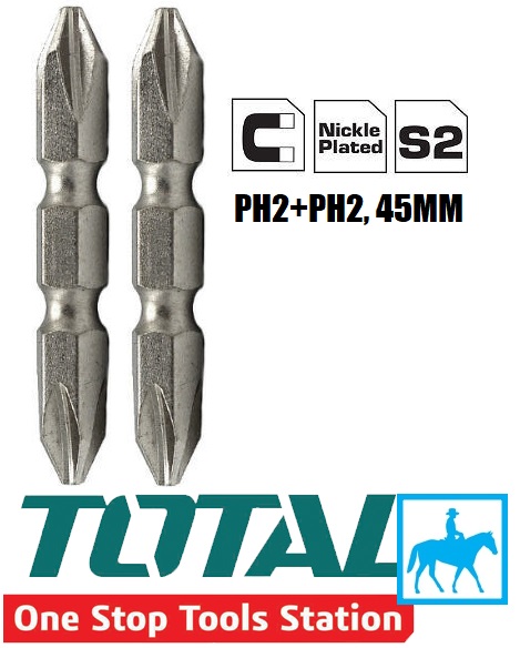 Bộ 2 mũi siết vít bake 2 đầu ph2 ph2 s2 dài 45mm total tac16ph203im
