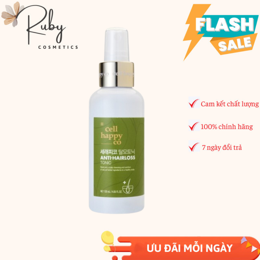 Xịt kích thích mọc tóc cell happy co chai 120ml giúp giảm rụng tóc, kích mọc tóc dưỡng tóc chắc khỏe