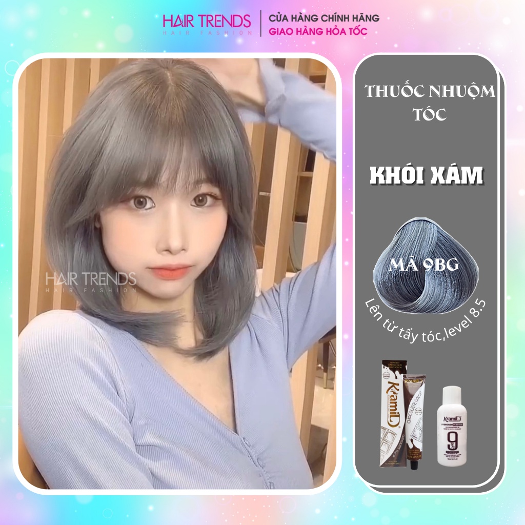 Thuốc nhuộm tóc KHÓI XÁM💖 tặng TRỢ DƯỠNG 100ml