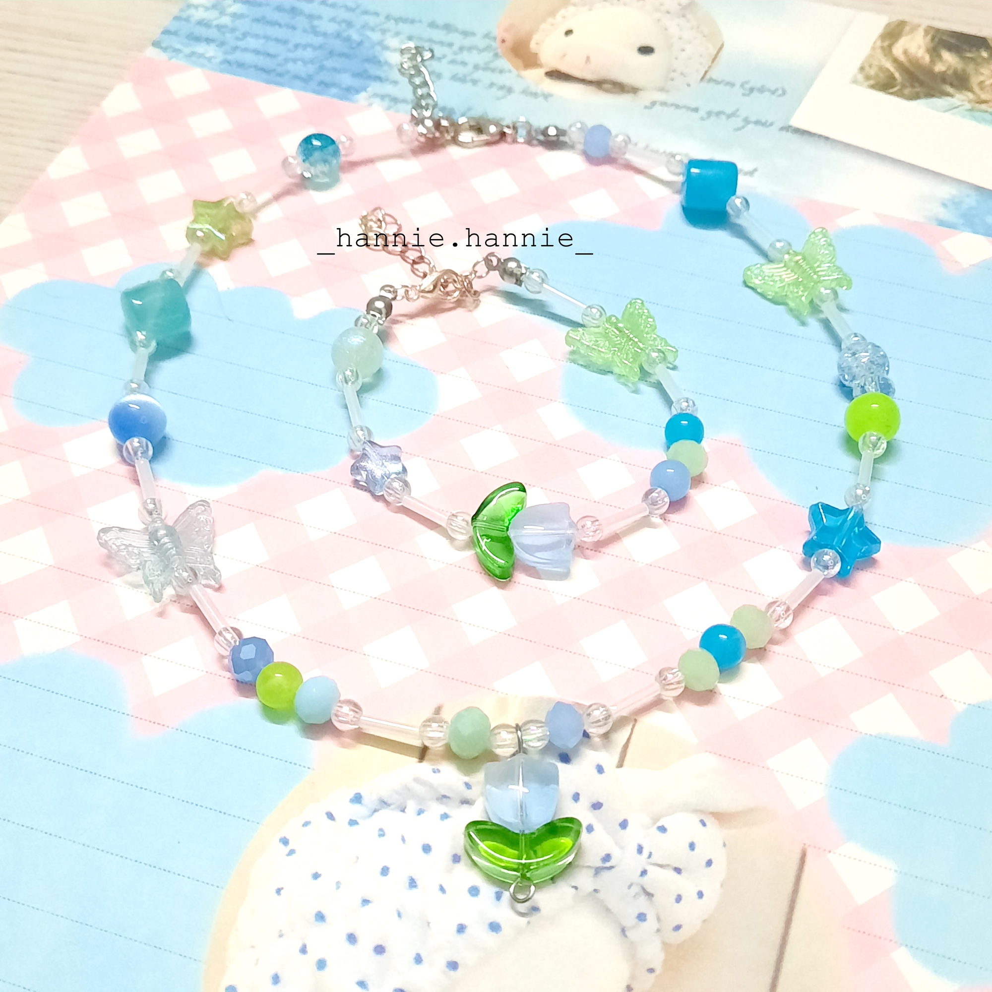 🌷 FAELYNN 🌷 - Set vòng cổ vòng tay fairy of the lake phối charm hoa ngôi sao bướm cá tính và độc đáo khoá thép không gỉ