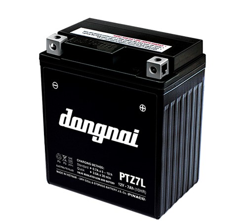 Ắc quy khô xe máy đồng nai ptz7l 12v - 7ah dùng cho sh ý, @ 150, ps 150, lead đời 2009