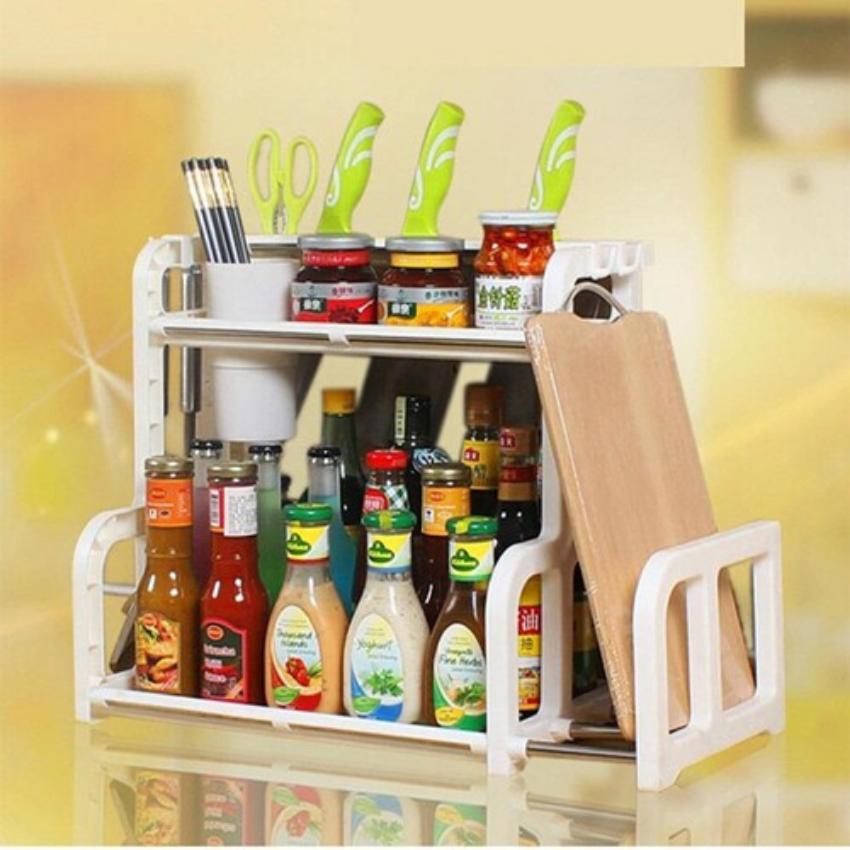 Kệ để đồ gia vị 2 tầng hình chữ h lv4937