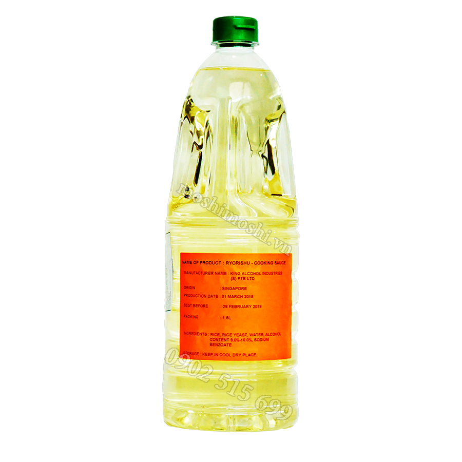 Rựu nấu ăn Ryorishu Cooking Sauce 1L8 - Singapore