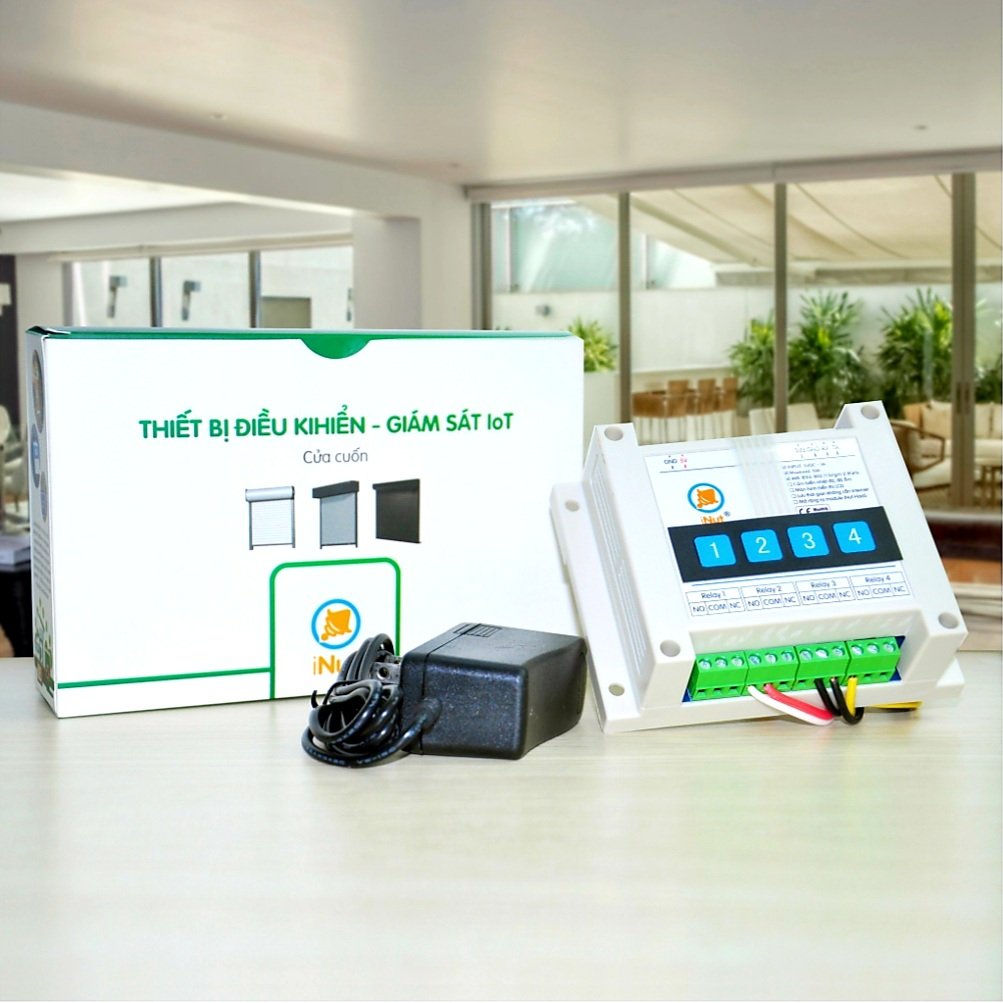 Bộ điều khiển cửa cuốn từ xa qua điện thoại hiệu inudoor sử dụng app Tiến Việt bảo mật cao