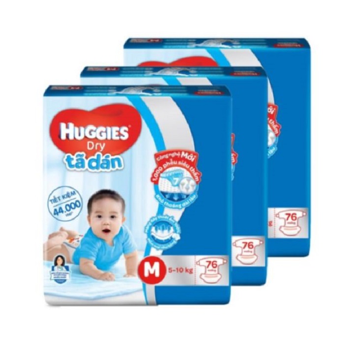 Tã dán huggies đủ size m76/l68/xl62/xxl56