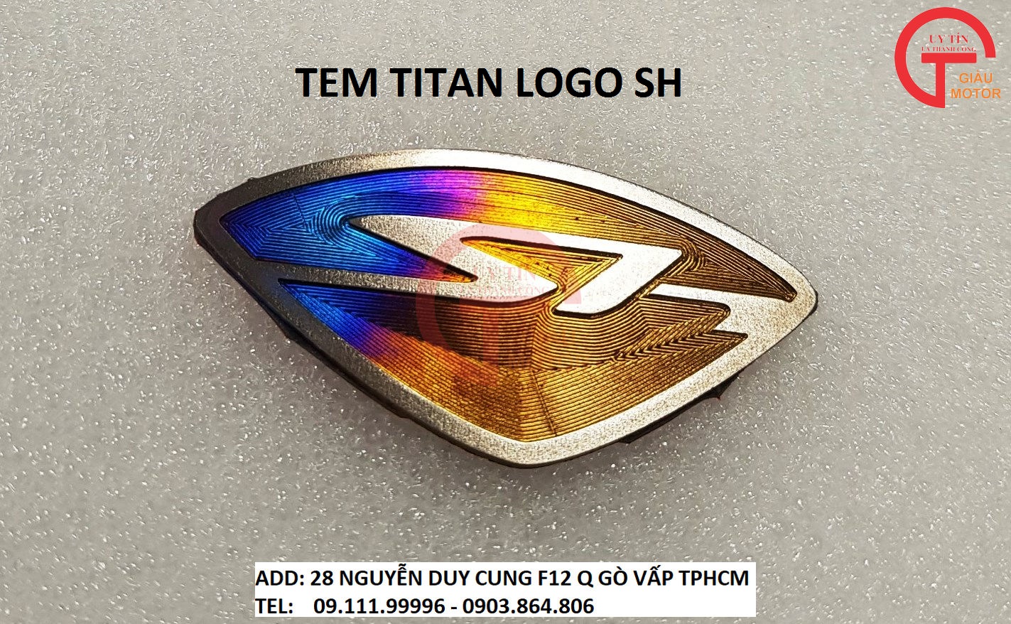 Giảm giá Tem titan logo sh tinh sảo,bền đẹp dán xe honda sh - BeeCost