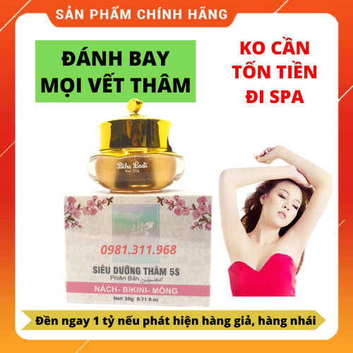 [CHÍNH HÃNG] SIÊU DƯỠNG THÂM 5S BIHO LADI - TRỊ THÂM NÁCH, BIKINI, MÔNG, BỤNG, ĐẦU GỐI, CÙI CHỎ, CHÂN TAY
