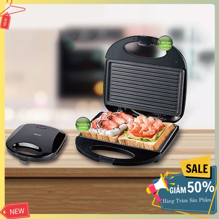 Máy nướng kẹp bánh mì dài 2 mặt haeger 750w