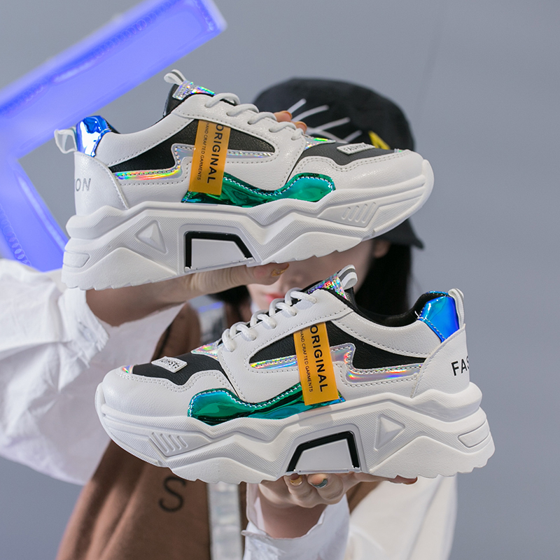 Giày thể thao nữ đi chơi đi học đế độn xu hướng thời trang trẻ trung năng động cao cấp