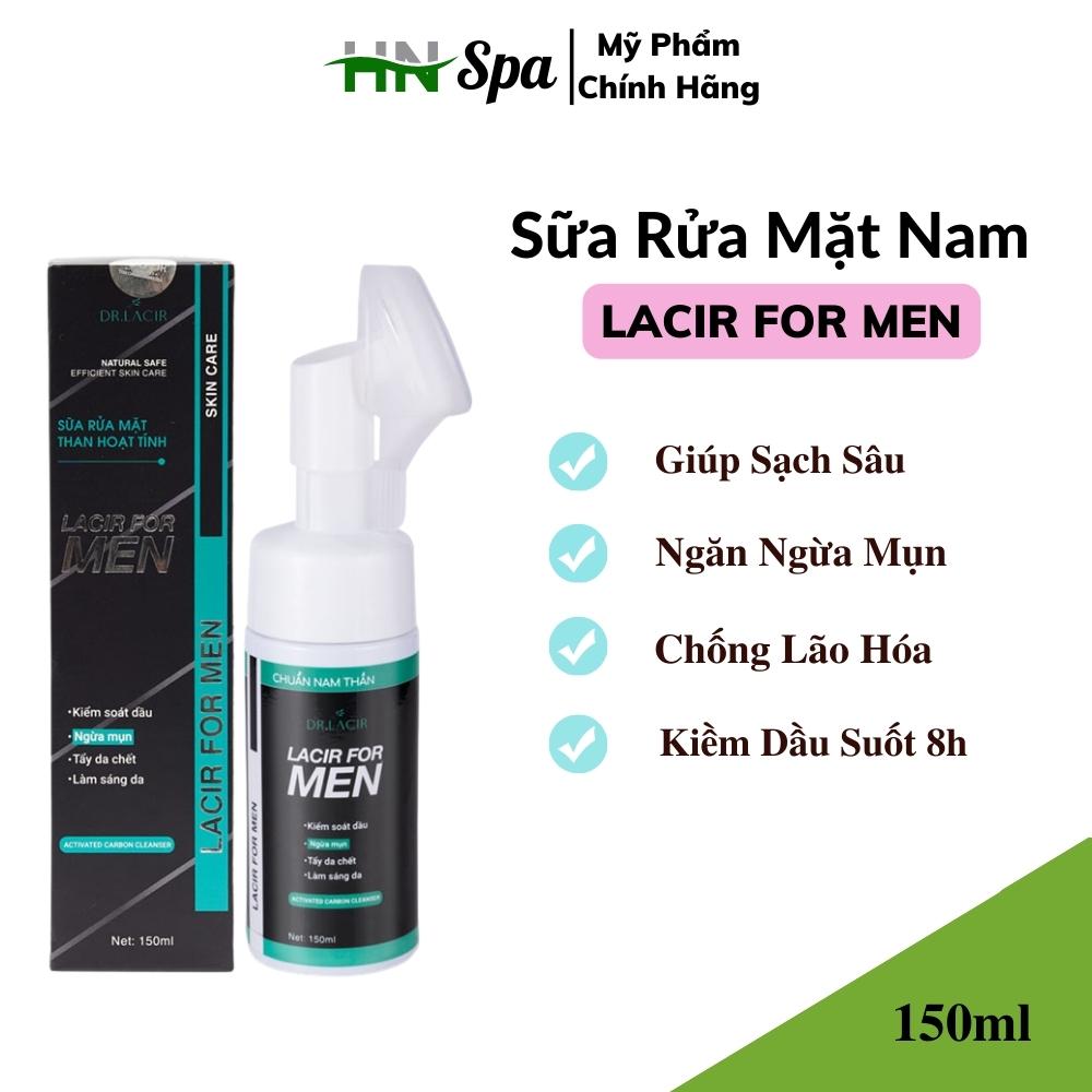 Sữa Rửa Mặt Nam Drlacir Lacir For Men Chăm sóc da, Giúp làm sạch da mặt, kiềm dầu 150ml HocNganSpa