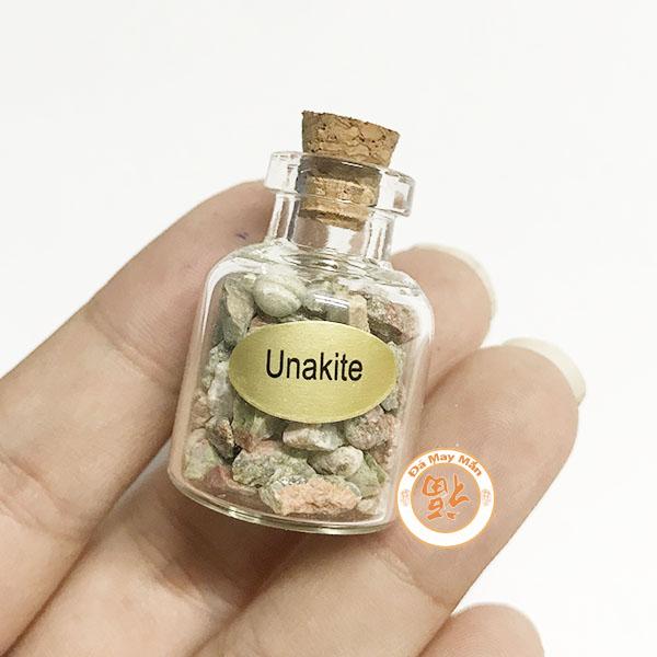 Hũ Đá Vụn Phong Thủy Unakite
