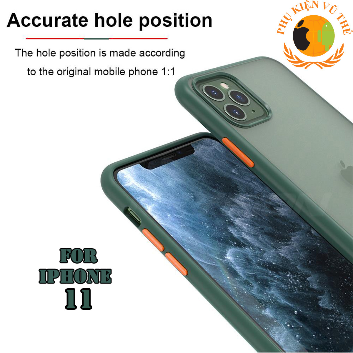 ỐP LƯNG IPHONE 11 NHÁM MỜ CẠNH  5 MÀU CHỐNG BẨN, CHỐNG VÂN TAY