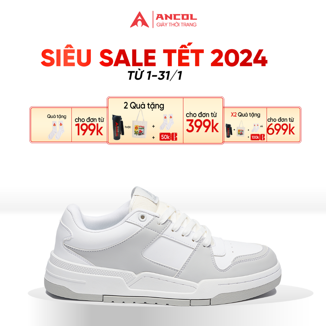 Siêu Sale Tết Tặng Túi đeo chéo nam nữ và Bình nước thể thao Giày thời trang nam nữ Ancol Extreme Smoky size 3944 chất liệu da thật 100 vải lót từ bã cafe đế cao su êm chân thoáng khí.