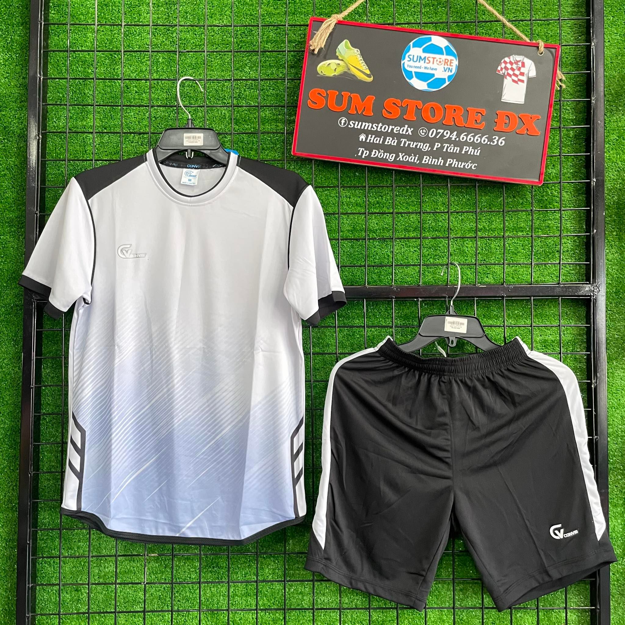 Quần Áo Bóng Cao Cấp RiKi C150 Trắng Tím-Đồ Thể Thao Nam Nữ Mẫu Mới, Cực Đẹp, Giá Rẻ