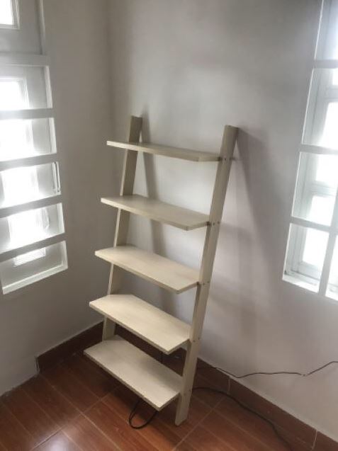 Kệ thang gỗ trang trí 5 tầng-giá xưởng