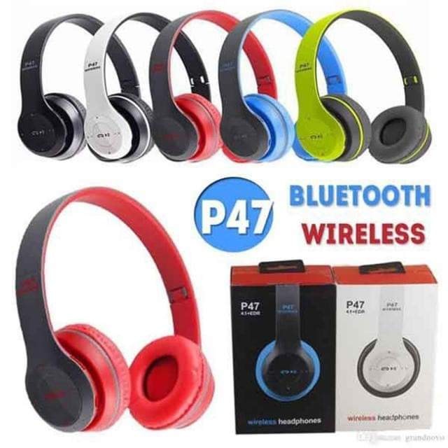 Tai nghe bluetooth Chụp Tai Headphone P47 Lắp được thẻ nhớ - ⚡Âm Thanh Đỉnh Cao⚡Nghe Gọi Rõ Nét Phù Hợp Cả Nam Và Nữ