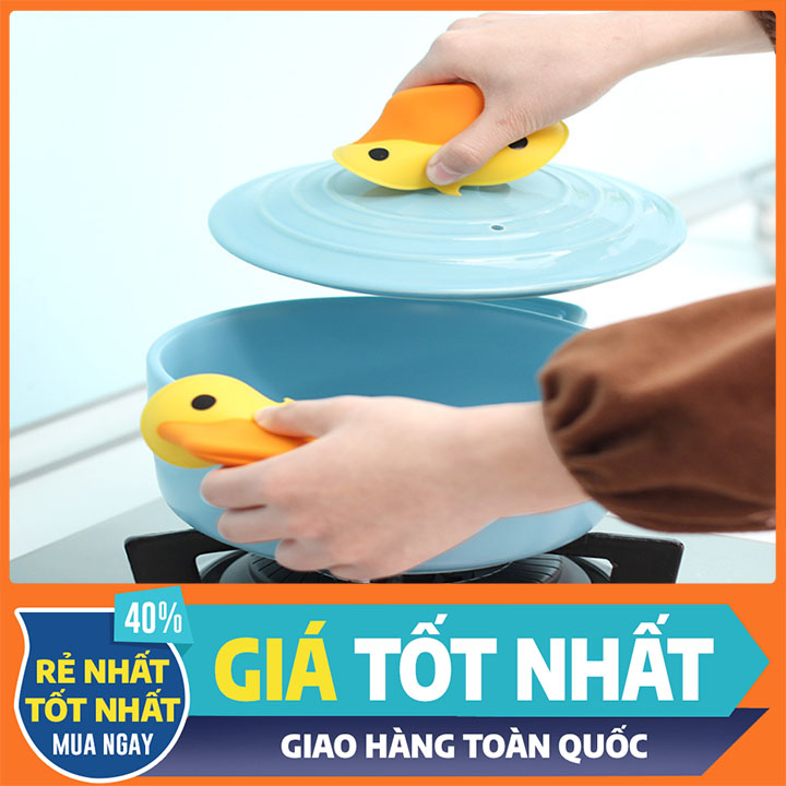 Cặp găng tay bắc nồi bằng silicon hình mỏ vịt silicon