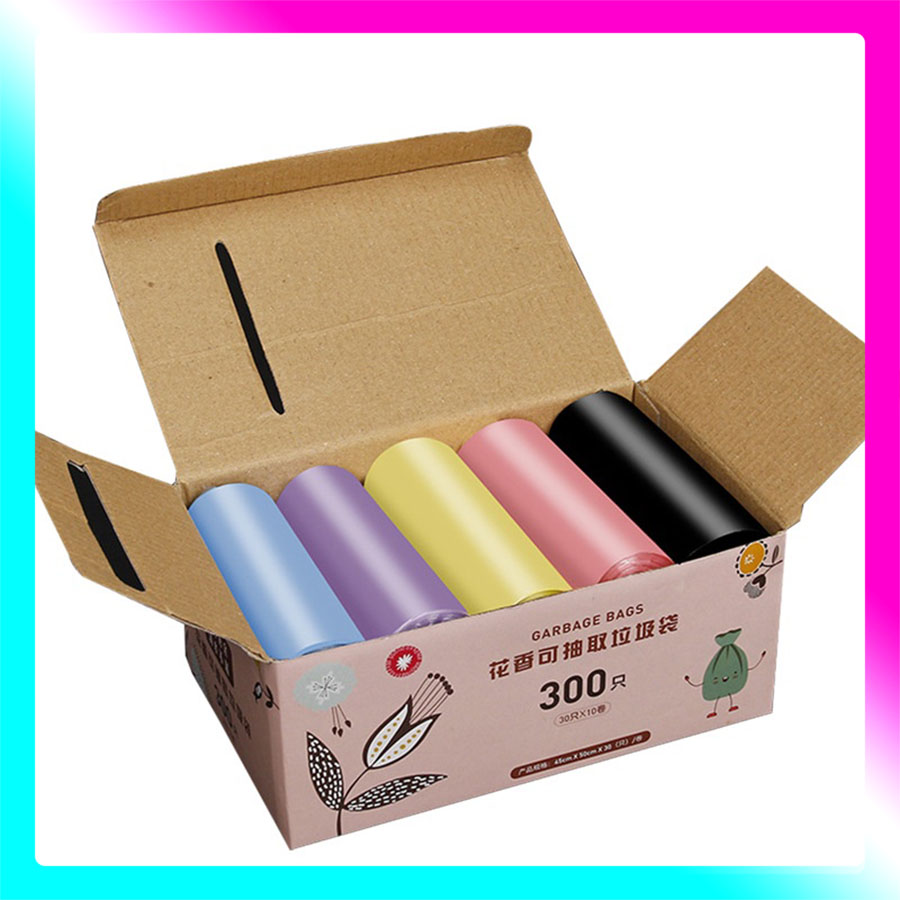 300 Túi đựng rác tự phân huỷ sinh học kích thước 45x50 cm, chất liệu siêu dai