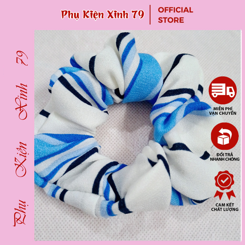 Dây Cột Tóc Scrunchies Trơn Basic, Dây Cột Tóc Vải Trơn Phồng Nhiều Màu Sắc Phong Cách Hàn Quốc Siêu Xinh ❤️Phụ Kiện Xinh 79