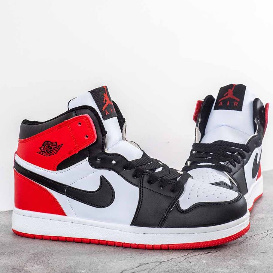 Giày thể thao giày jordan đỏ đen cổ cao hàng cao cấp đủ size nam nữ 36-43