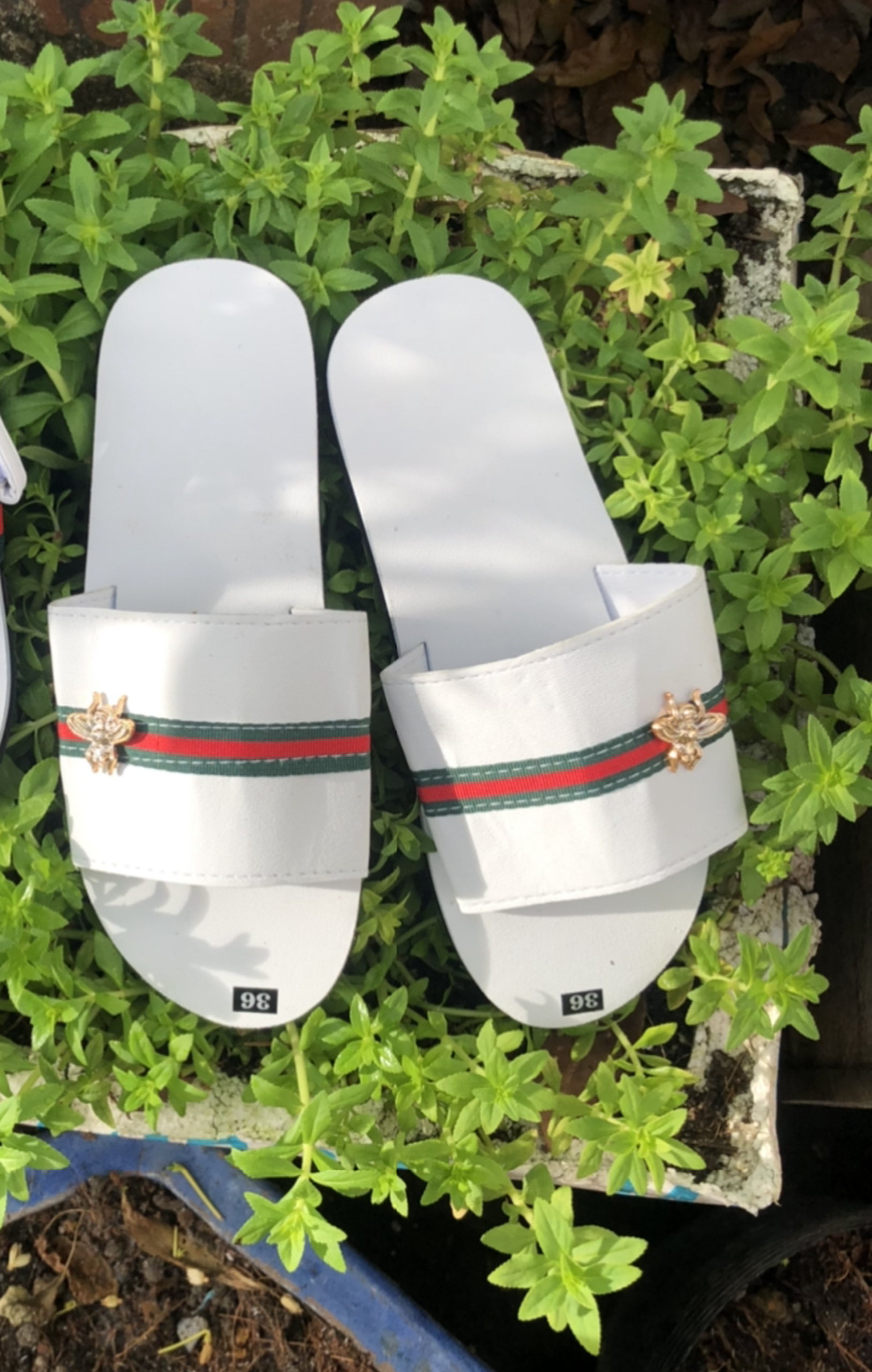 Dép quai ngang nam nữ ( đế trắng quai trắng ) size 35 đến 42 nam