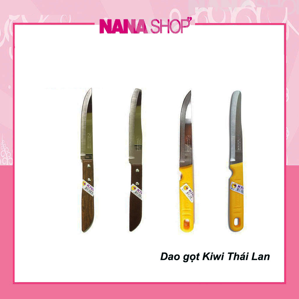 Dao gọt trái cây cán nhựa , cán gỗ Kiwi Thái Lan chính hãng