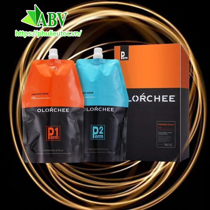 Thuốc uốn olorchee xoăn tóc - uốn nóng setting cặp 1000ml x2
