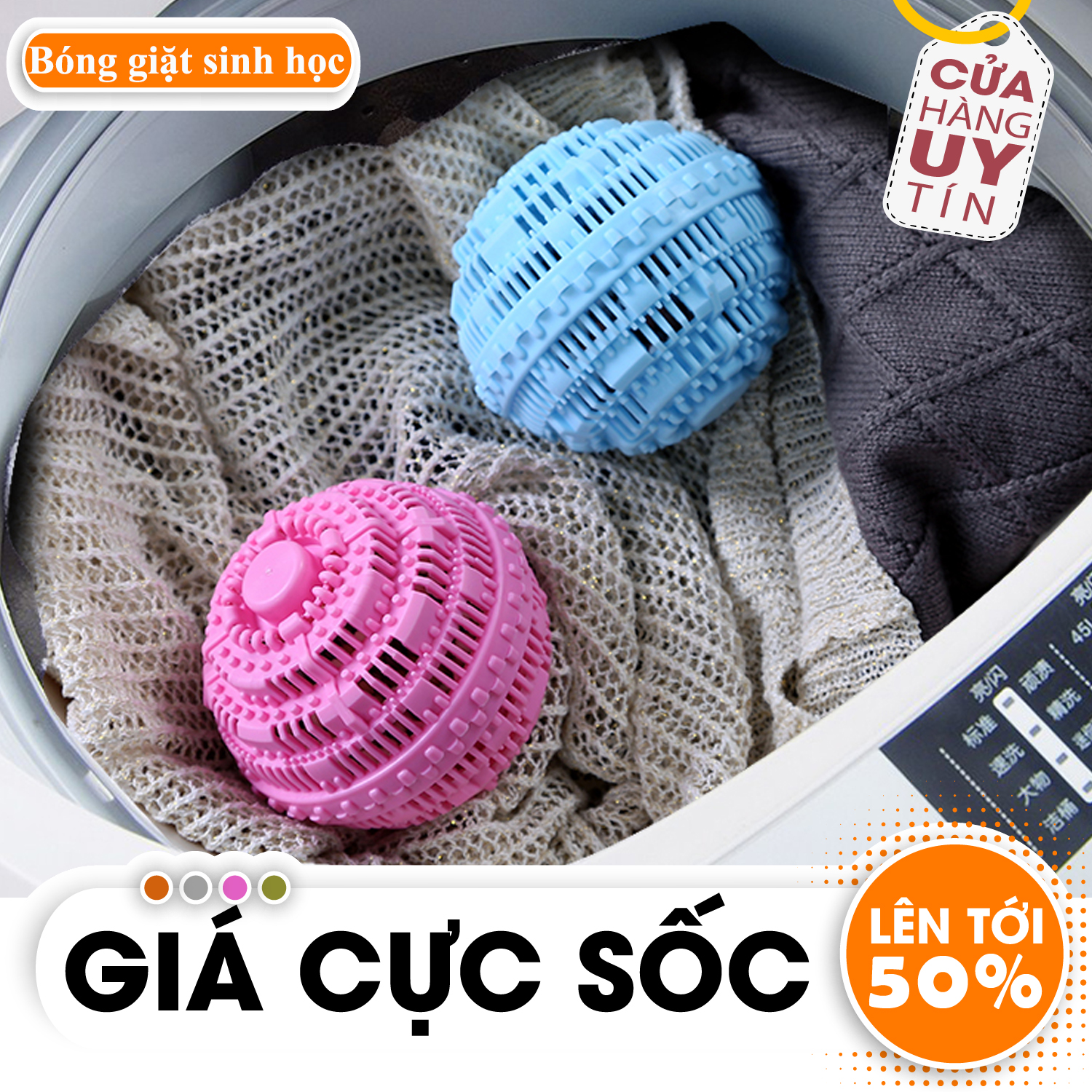 [ BÓNG GIẶT HÀNG MỚI ] Bóng giặt sinh học - Bóng giặt mini không cần bột giặt, giặt sạch sẽ chăn màn, quần áo - Bóng giặt mini - Bóng giặt quần áo, bảo quản quần áo