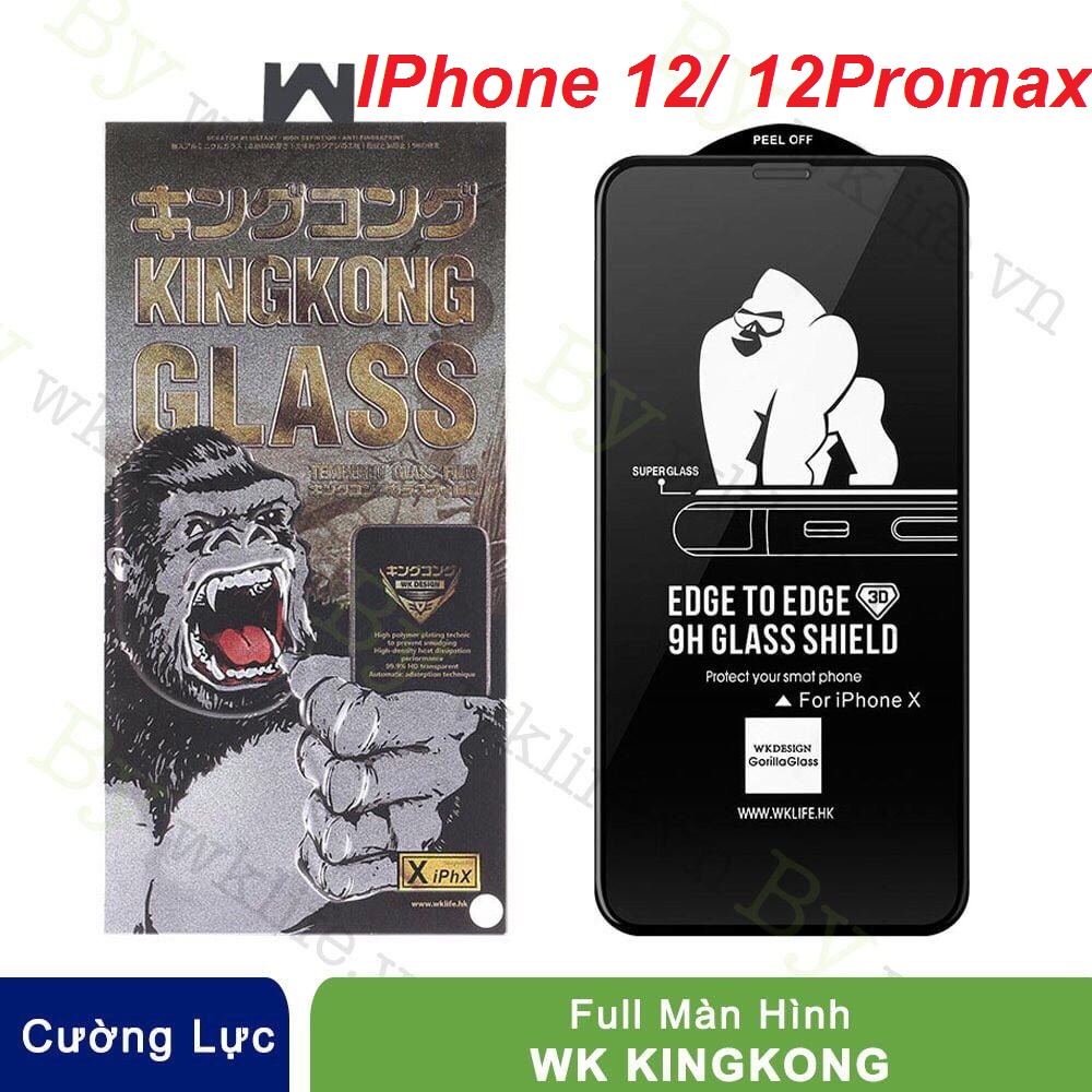 Kính KingKong Iphone 12/ 12 Pro/ 12Promax Siêu Chất.