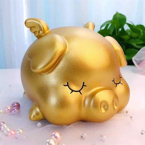 Heo tiết kiệm mạ vàng mẫu mới nhất 2019 - lợn đất phong thủy mạ vàng tài lộc