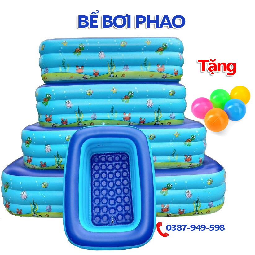 Bể Bơi Phao + Tặng Bóng Sắc Màu - Bể Bơi Phao 3 Tầng Hình Chữ Nhật Đủ Các Kích Thước 1m3, 1m5, 1m8 và 2m1. Được Bảo Hành Lỗi 1 Đổi 1 Bởi NASA Store, [Tặng BƠM + MIẾNG VÁ]