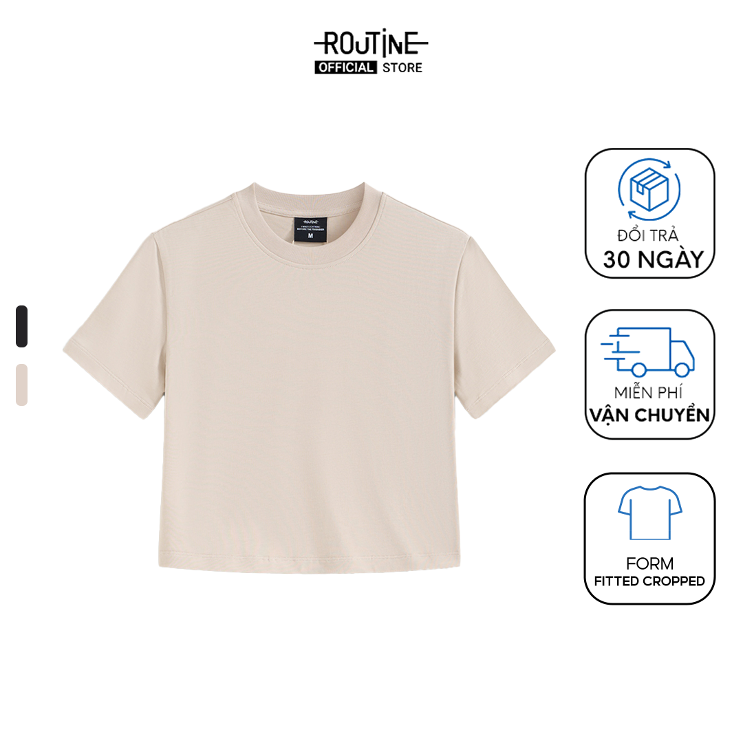 Áo Thun Tay Ngắn Nữ Form Fitted Cropped - Routine 10F24TSSW031