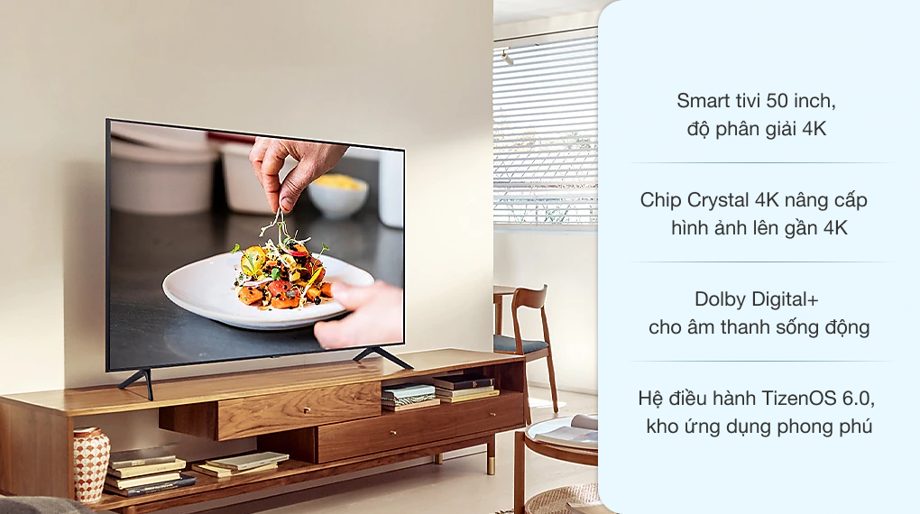 Smart tivi samsung 4k 55 inch ua55au7700 mới 2021