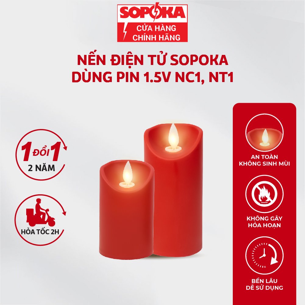 Cốc nến bằng pin SOPOKA NC không mùi, không cháy