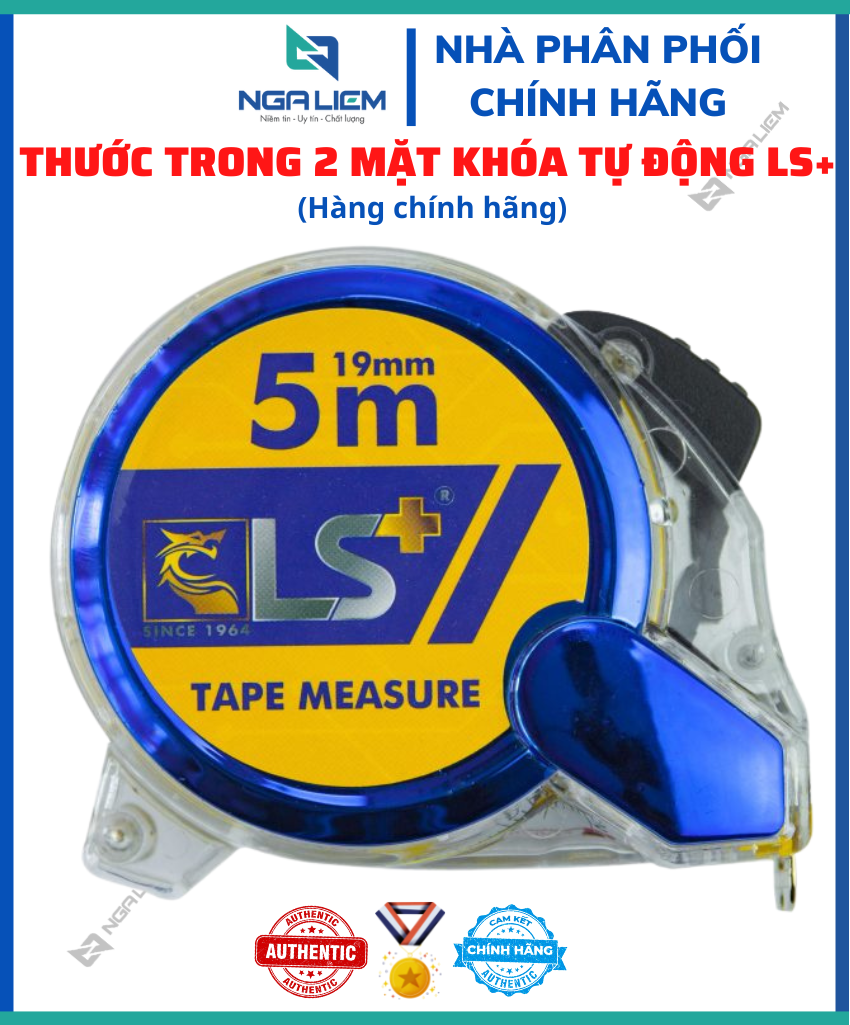 Thước trong 2 mặt khóa tự động ls+