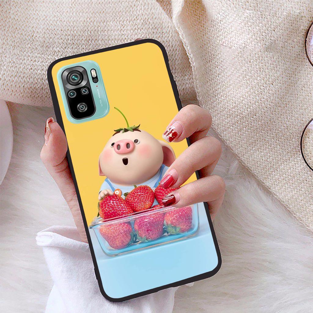 Ốp lưng Xiaomi Redmi Note 10 4G viền dẻo TPU BST Pig Cute