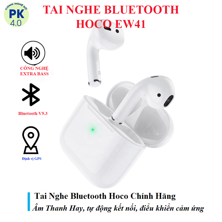 Tai nghe bluetooth hoco ew41/ ew42, bluetooth 5.3, cảm ứng chạm, định vị, mic đàm thoại bắt cực nhạy