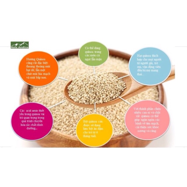 Hạt quinoa hữu cơ tách lẻ 100gr