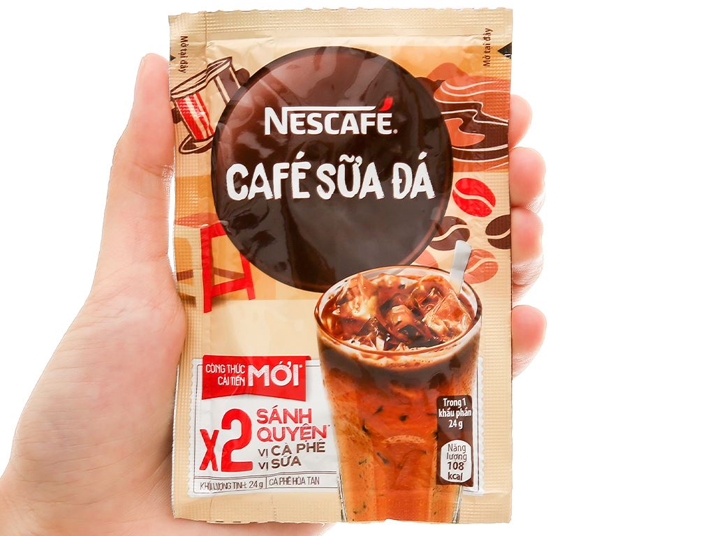Combo 10 gói Nescafe cà phê sữa đá 10 gói x 24gr Date 25 11 2023