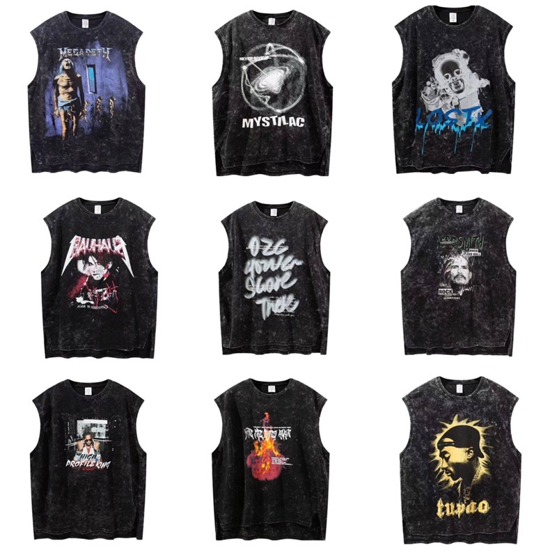 Áo Tanktop Chất Liệu Vải Wash Cực Xịn Form Rộng Unisex
