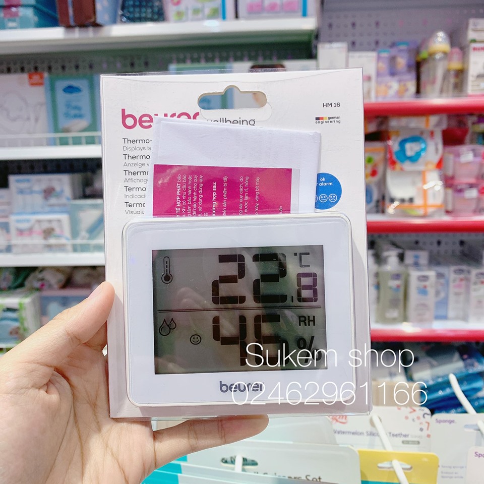 Nhiệt Kế Đo Độ Ẩm + Nhiệt Độ Phòng Beurer Đức- Sukem Shop