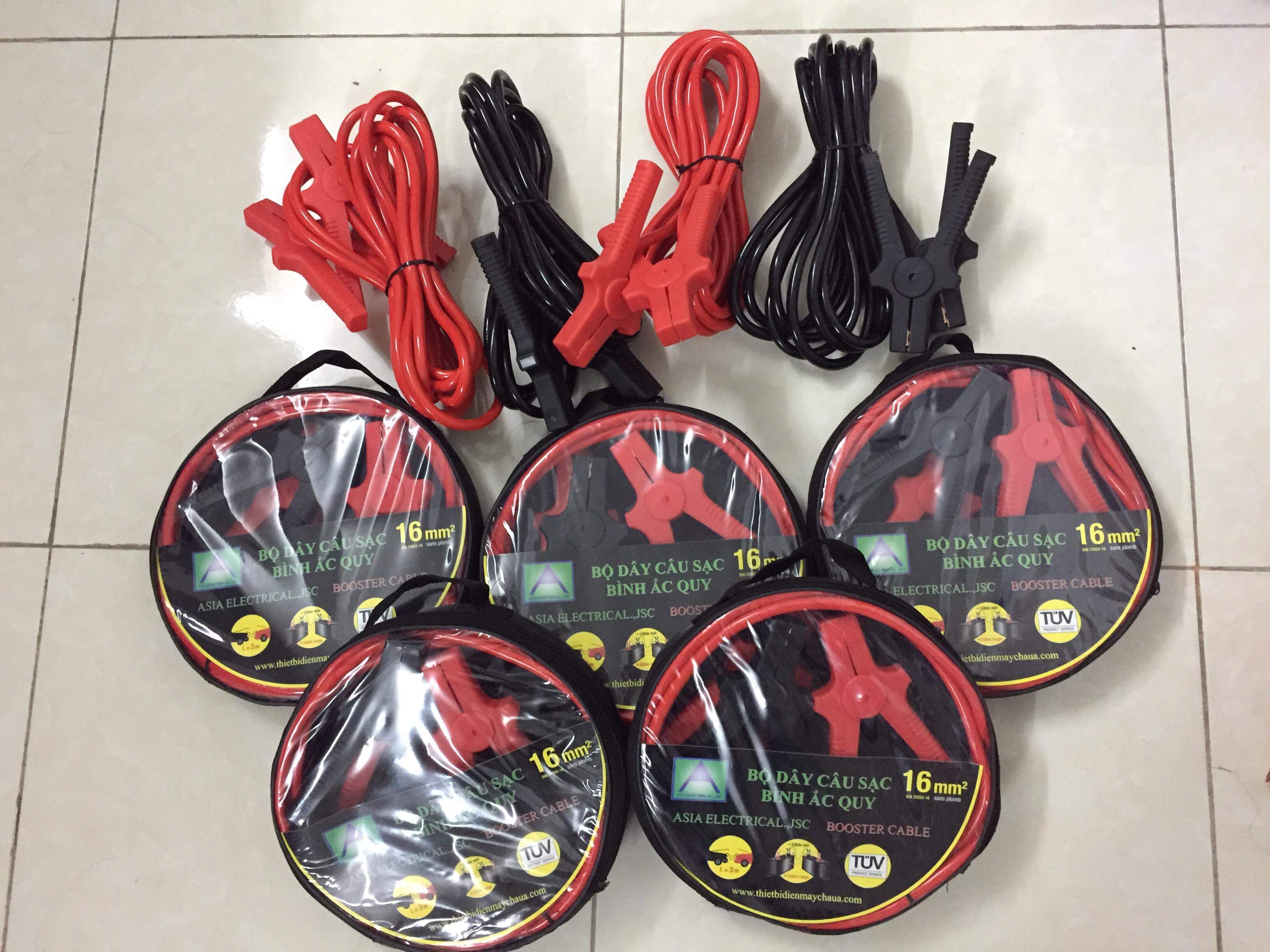 Bộ 2 dây câu bình ắc quy 2500amp dài 3 mét bọc nhựa đầu kẹp tránh tia lửa điện khi xe hết điện hữu ích