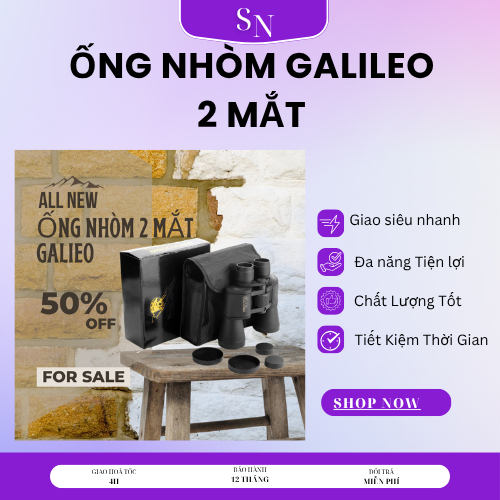 Ống Nhòm 2 Mắt Galileo 20x50 Chuyên Dụng Độ Phóng Đại 20 Lần Ống Nhòm 2 Mắt Hải Quân Mỹ Galileo 20x50 Ống nhòm 2 mắt GALIEO 20x50 góc nhìn rộng chuyên dụng du lịch dã ngoại Ống Nhòm Đôi Galileo Chính Hãng, SUNO Top
