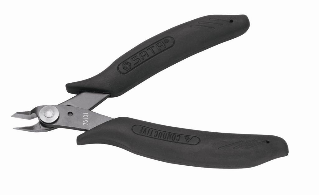 Kềm mũi phẳng 6in/150mm Chất liệu: tay cầm chống tĩnh điện 75121 Sata