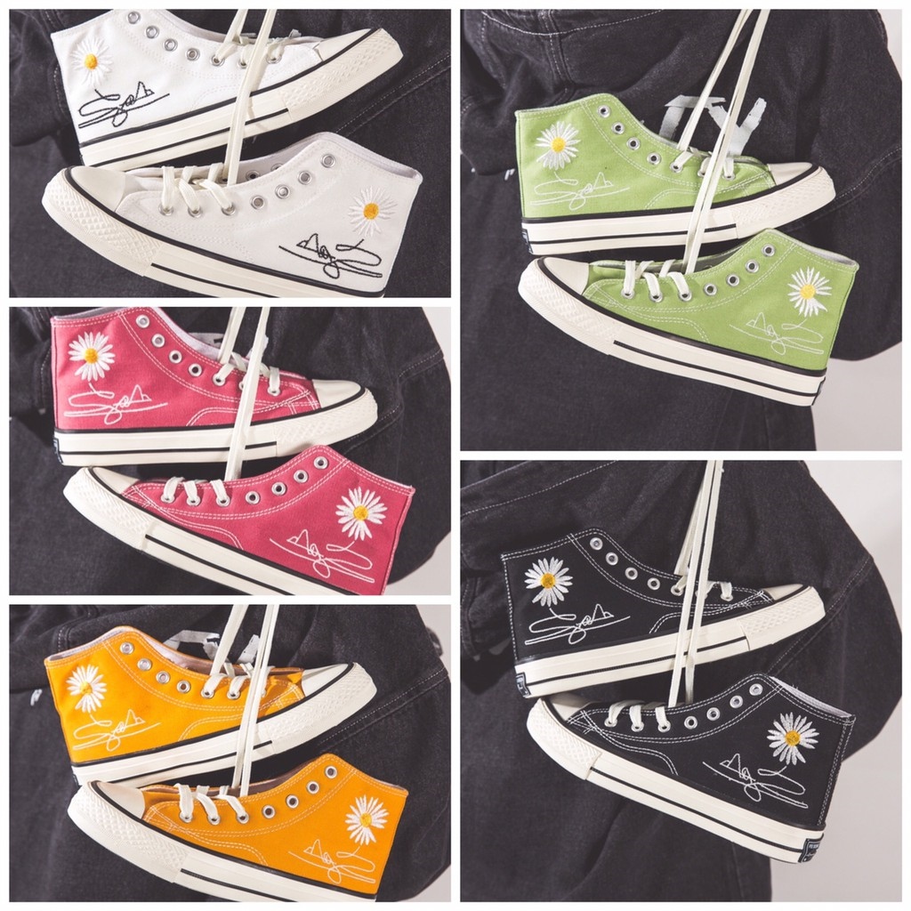 ▼✷♀  Giày CV Hoa Cúc Cổ Cao Full Box