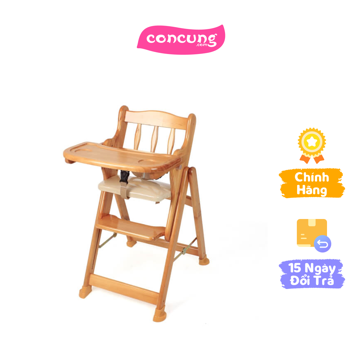 Ghế gỗ cao cấp cho bé màu gỗ Autoru - AUHC01