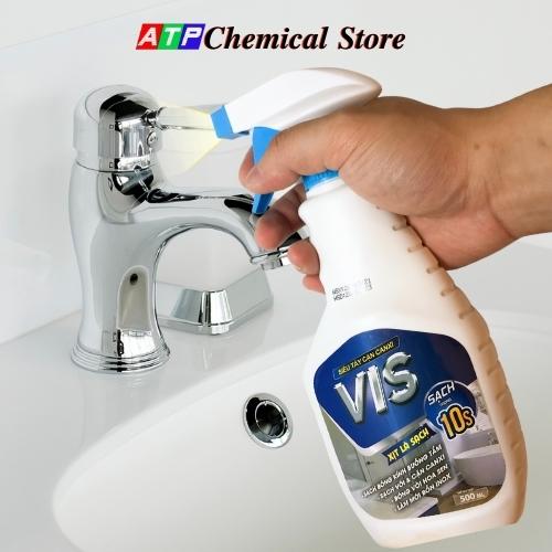 Tẩy cặn canxi nhà tắm VIS 500ml làm sạch vách kính, vòi rửa inox, bồn sứ