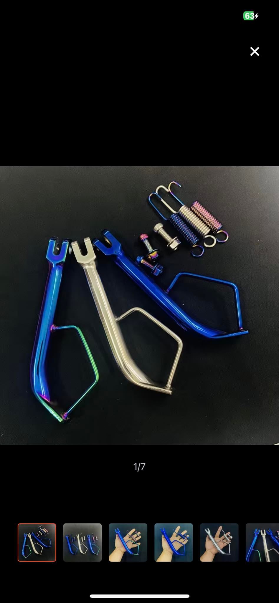 Chống nghiêng inox và titan đặc cho ab Vario ( tay ga )