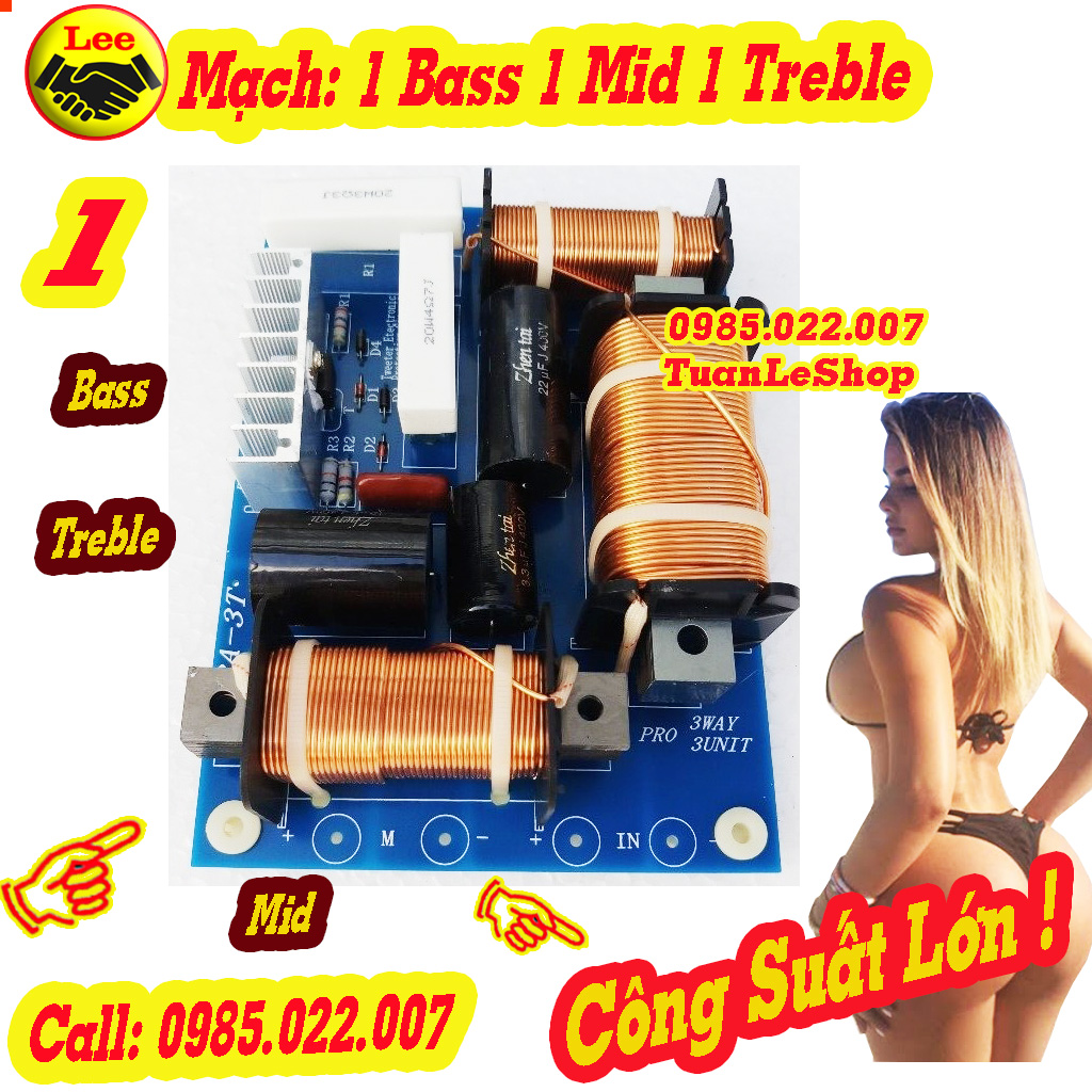 Mạch 3 loa - mạch phân tần 3 đường tiếng pa3t - giá 1 mạch - mạch công suất lớn