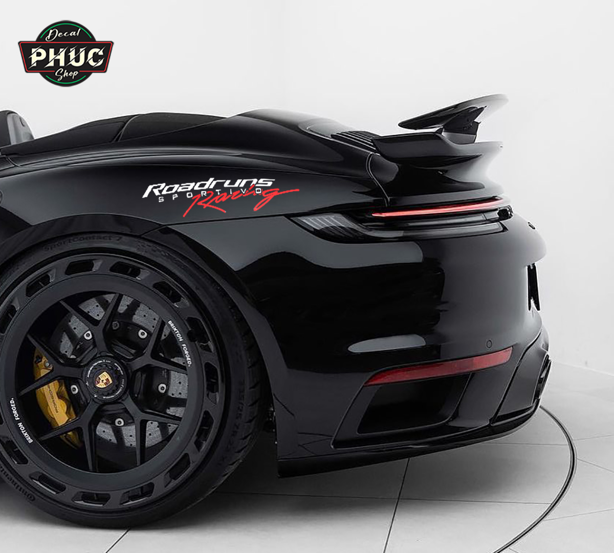 Bộ 02 Tem dán xe ô tô - xe máy chữ Roadruns Racing